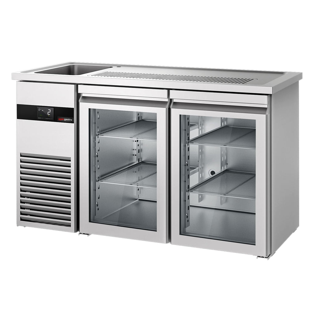 Beer counter premıum - 1550x700mm- 2 glass doors