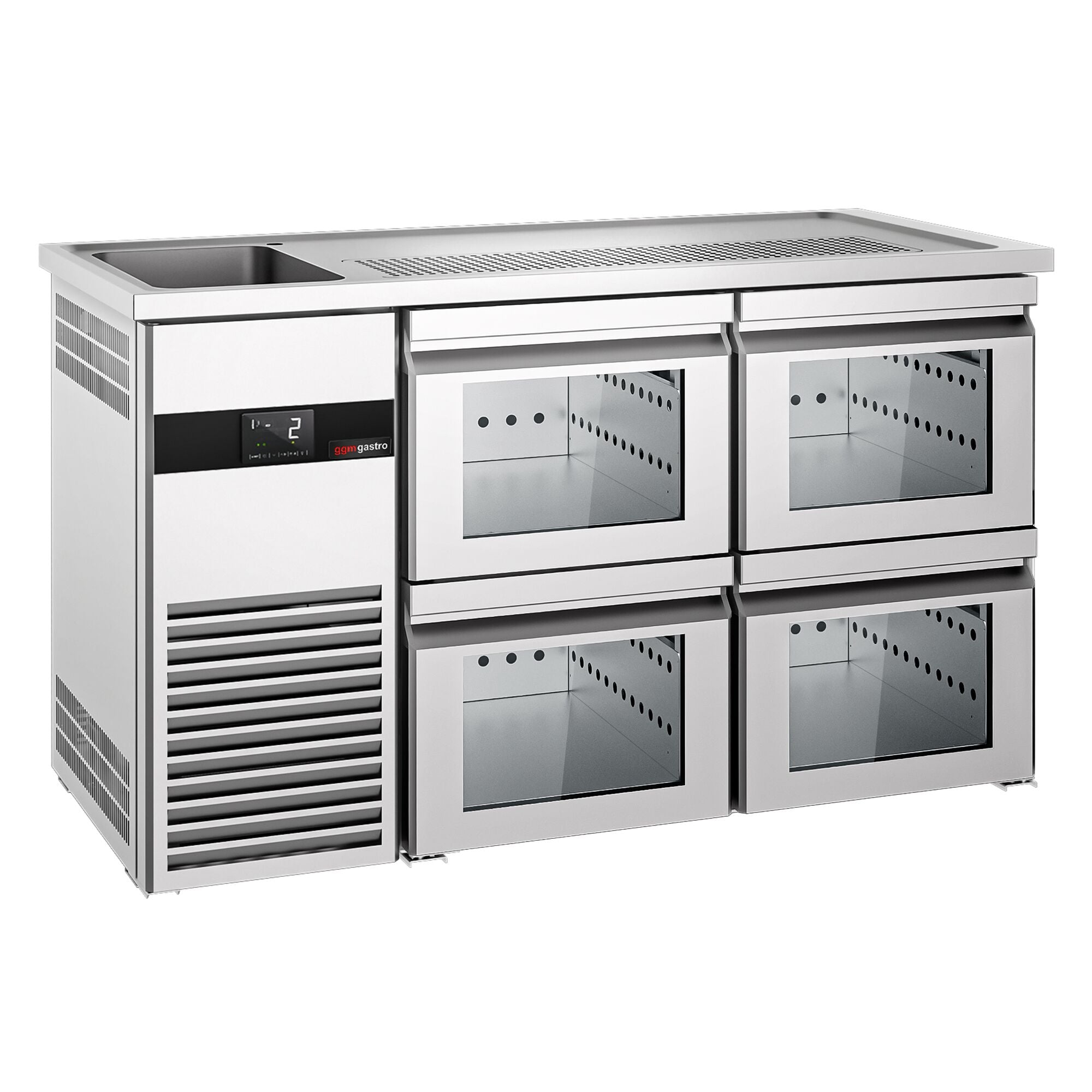 Beer counter premıum - 1550x700mm- 4 glass drawer