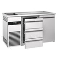 Beer counter premıum - 1550x700mm - 1 door and 3 drawers
