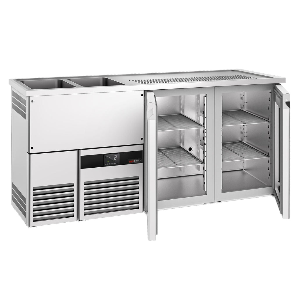 Beer counter premıum - 1950x700mm - 2 glass doors