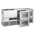 Beer counter - PremIum - 1950x700mm - 4 glass drawer