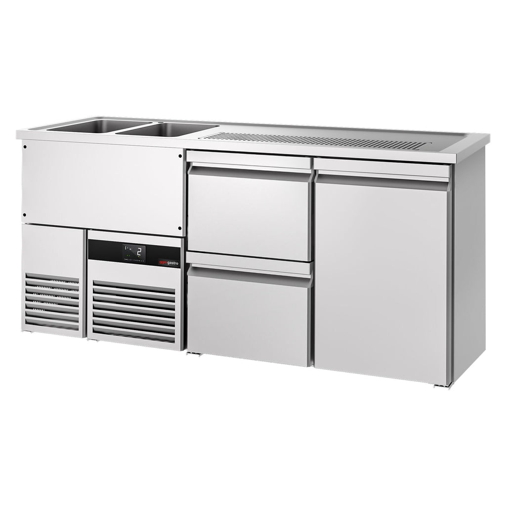Beer counter premıum - 1950x700mm - 1 door and 2 drawers
