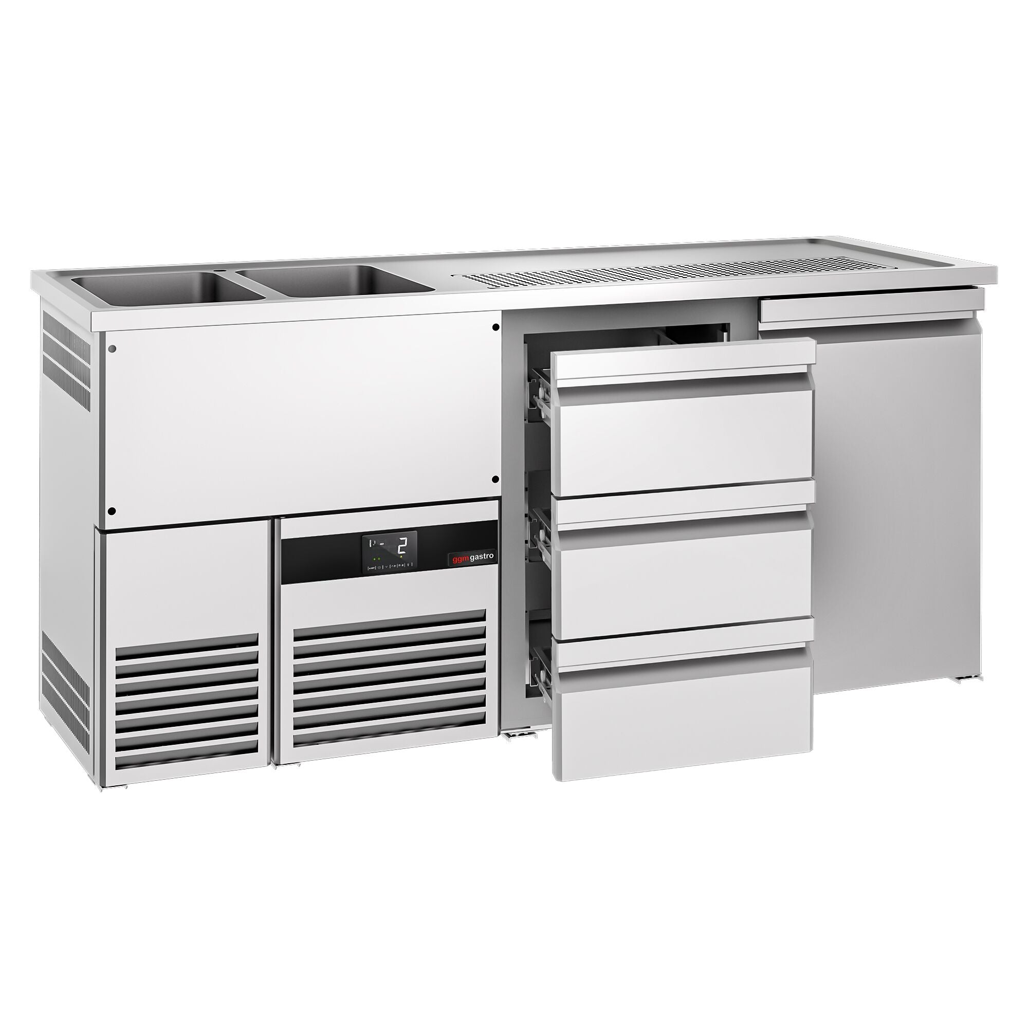 Beer counter premıum - 1950x700mm- 1 door and 3 drawers