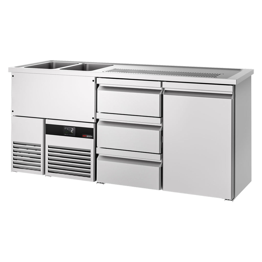 Beer counter premıum - 1950x700mm- 1 door and 3 drawers