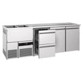 Beer counter premıum - 2500x700mm- 2 doors and 2 drawers