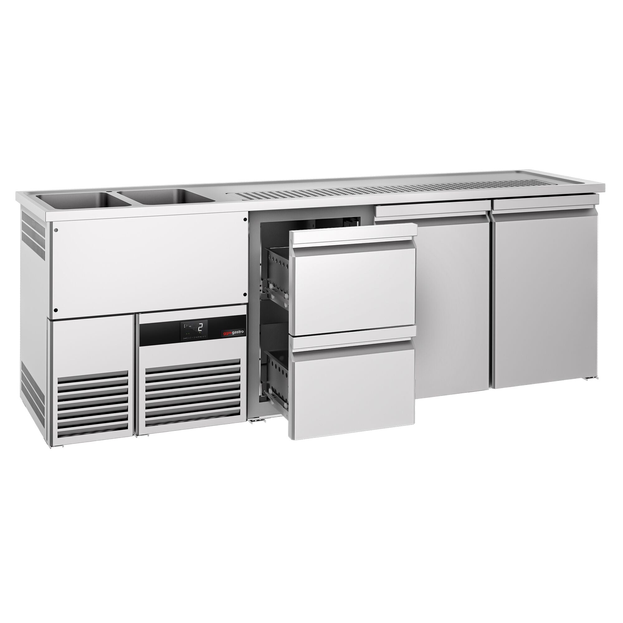 Beer counter premıum - 2500x700mm- 2 doors and 2 drawers