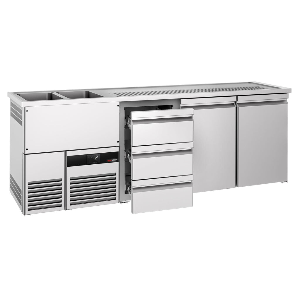 Beer counter premıum - 2500x700mm - 2 doors and 3 drawers