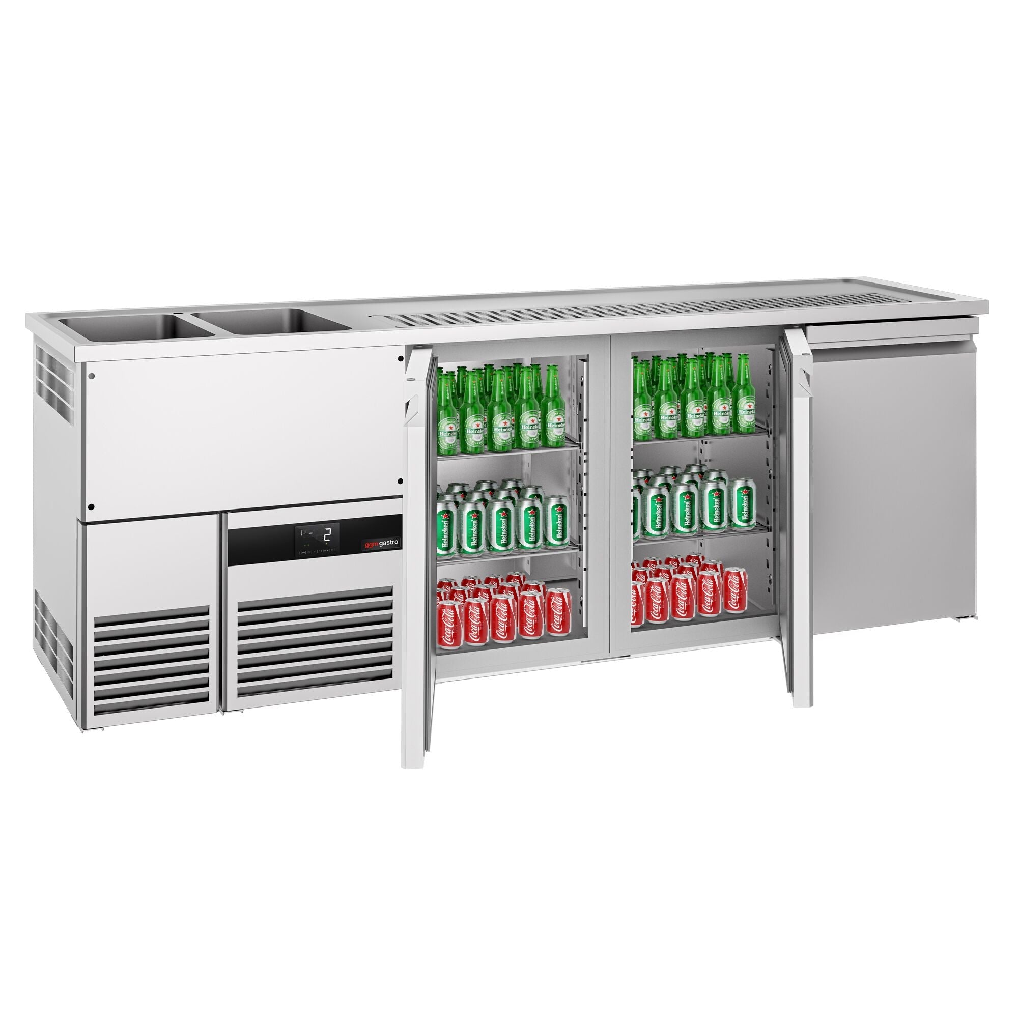 Beer counter premıum - 2500x700mm - 3 doors