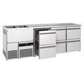Beer counter premıum - 2500x700mm - 6 drawers