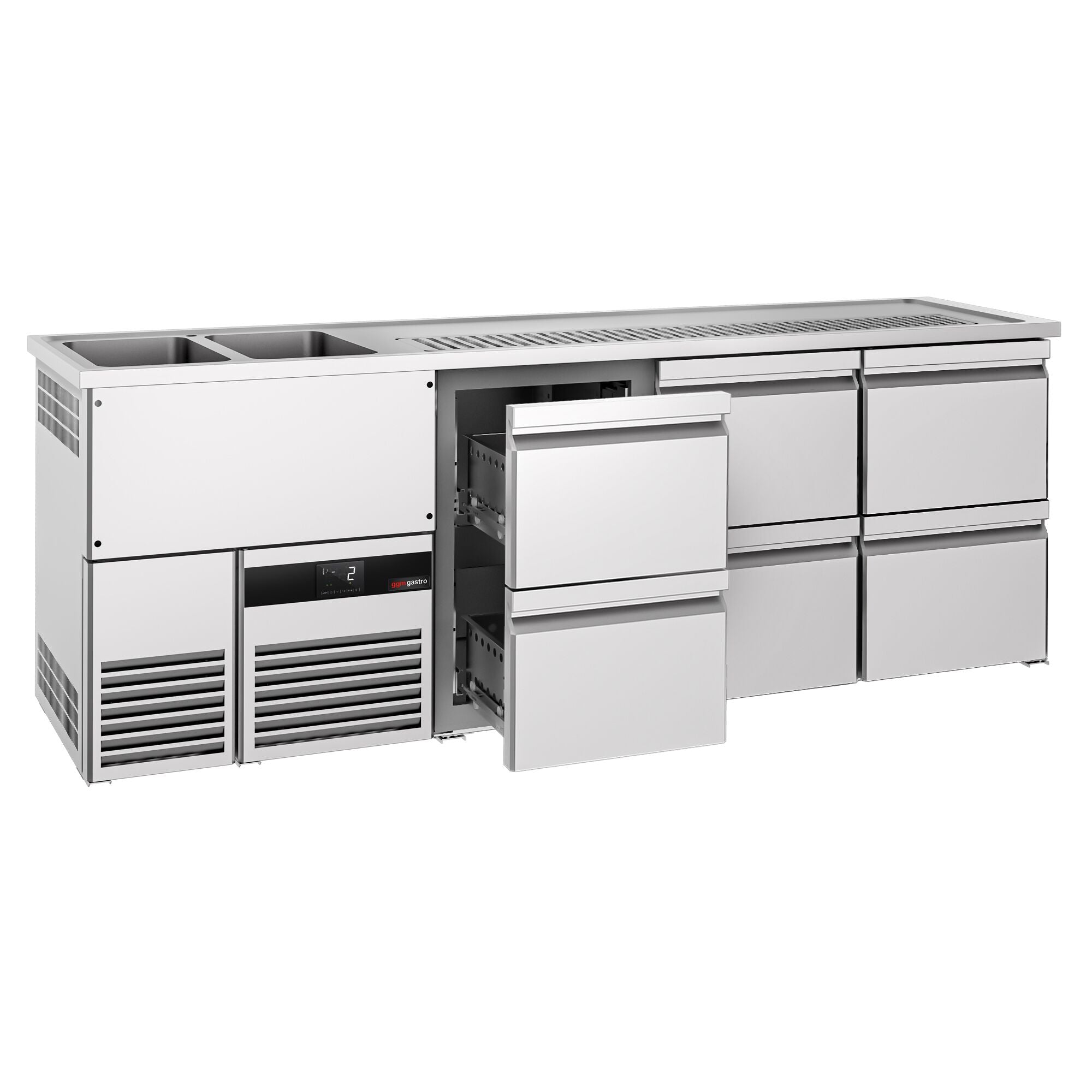Beer counter premıum - 2500x700mm - 6 drawers