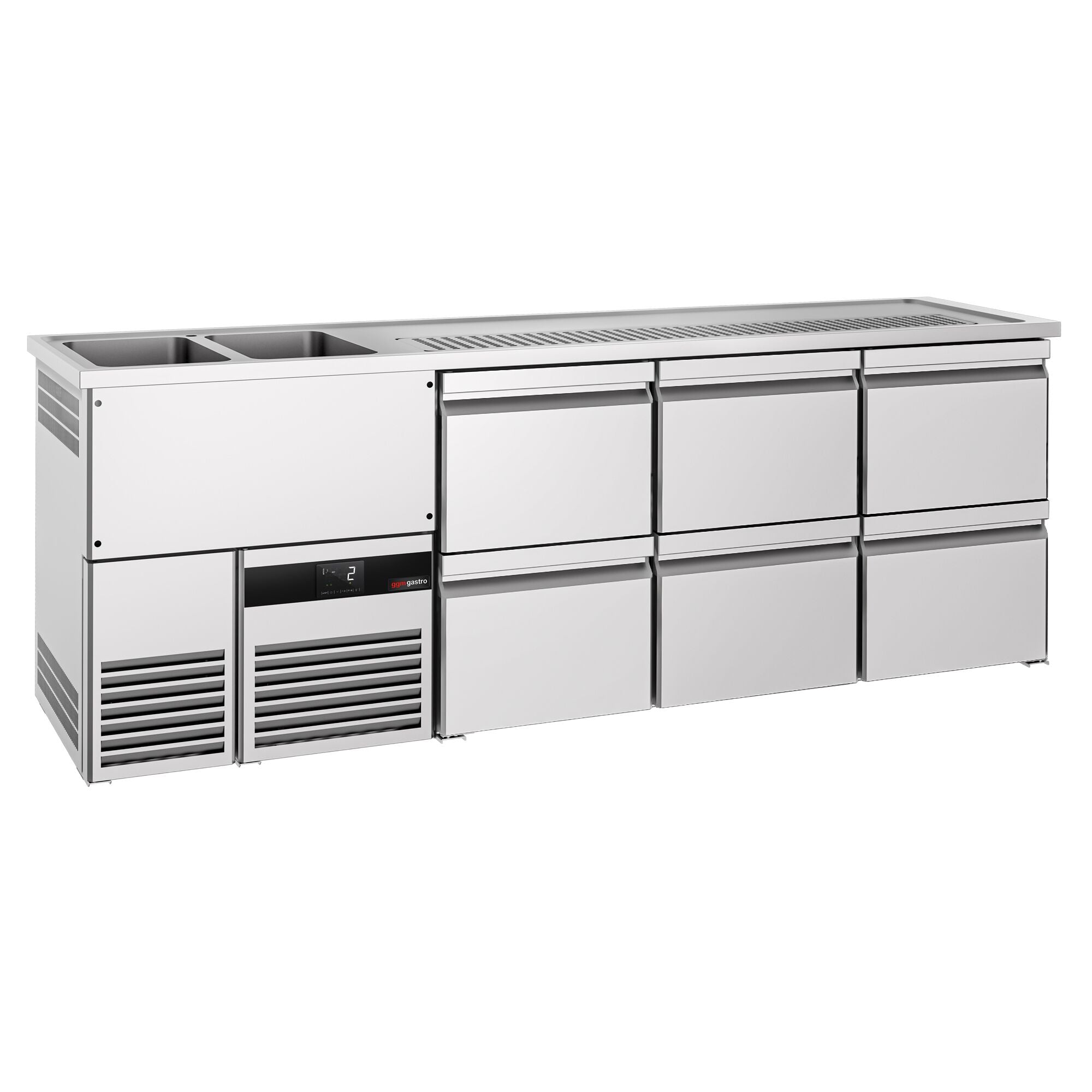 Beer counter premıum - 2500x700mm - 6 drawers