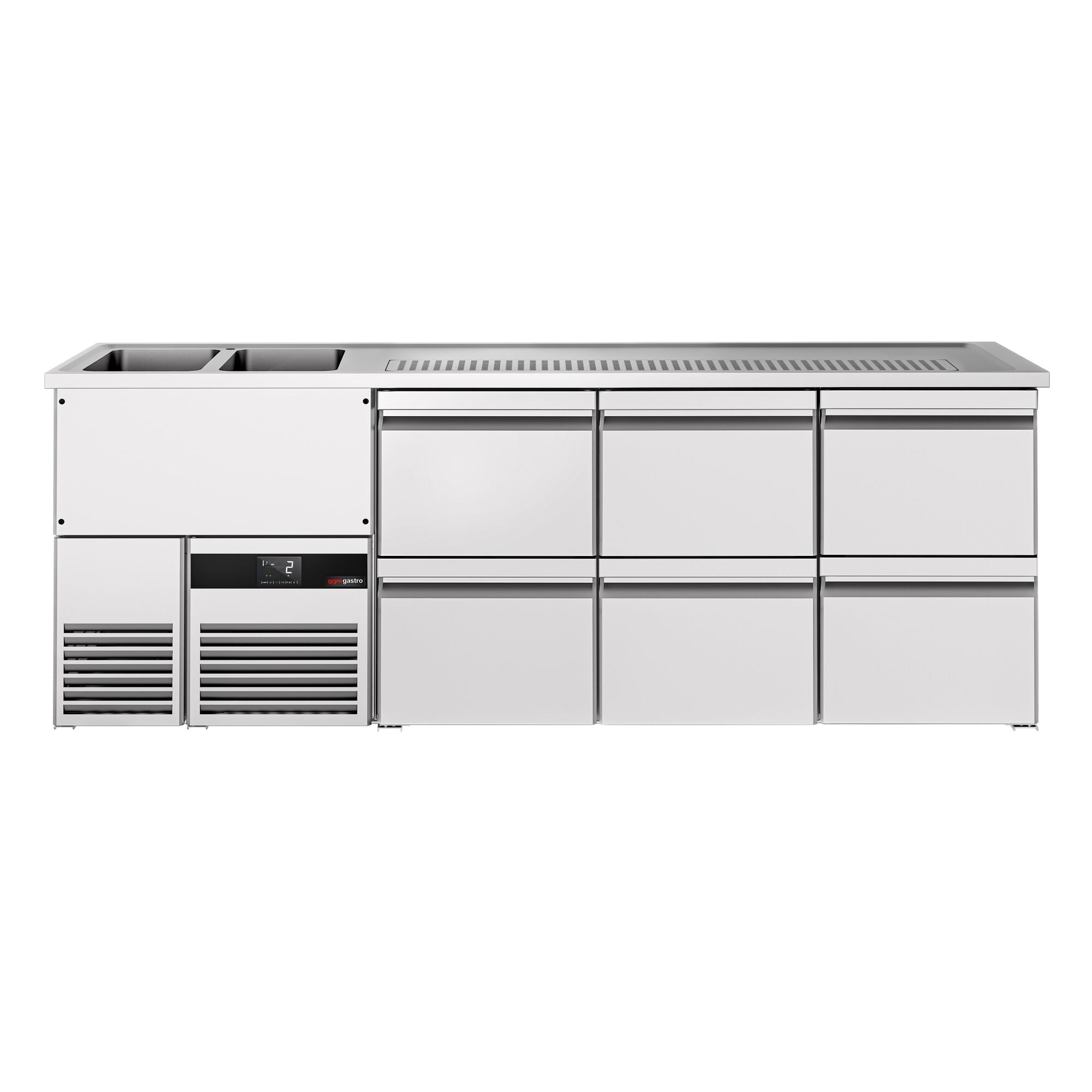 Beer counter premıum - 2500x700mm - 6 drawers