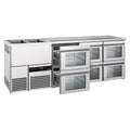 Beer counter premium - 2500x700mm - 6 glass drawers