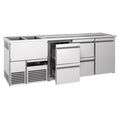 Beer counter premıum - 2500x700mm- 1 door and 4 drawers