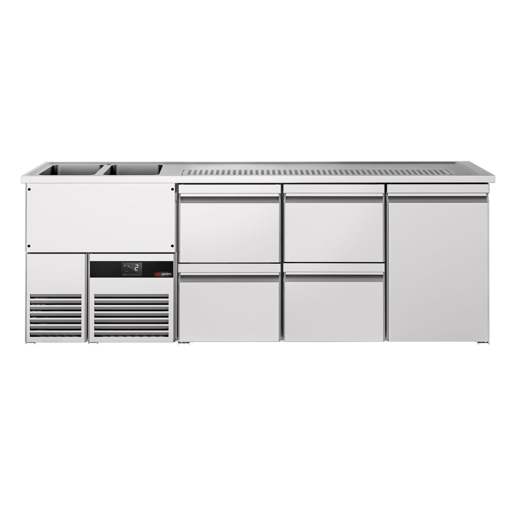 Beer counter premıum - 2500x700mm- 1 door and 4 drawers