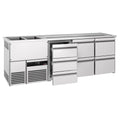 Beer counter premıum - 2500x700mm - 7 drawers