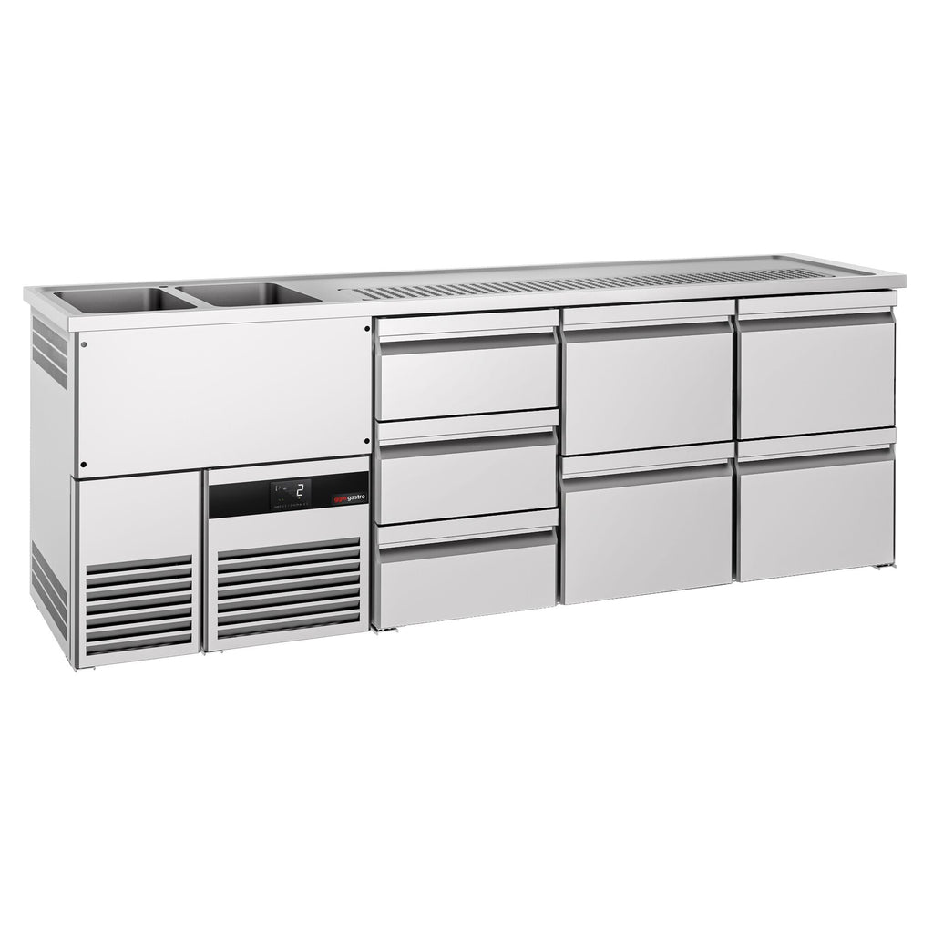 Beer counter premıum - 2500x700mm - 7 drawers