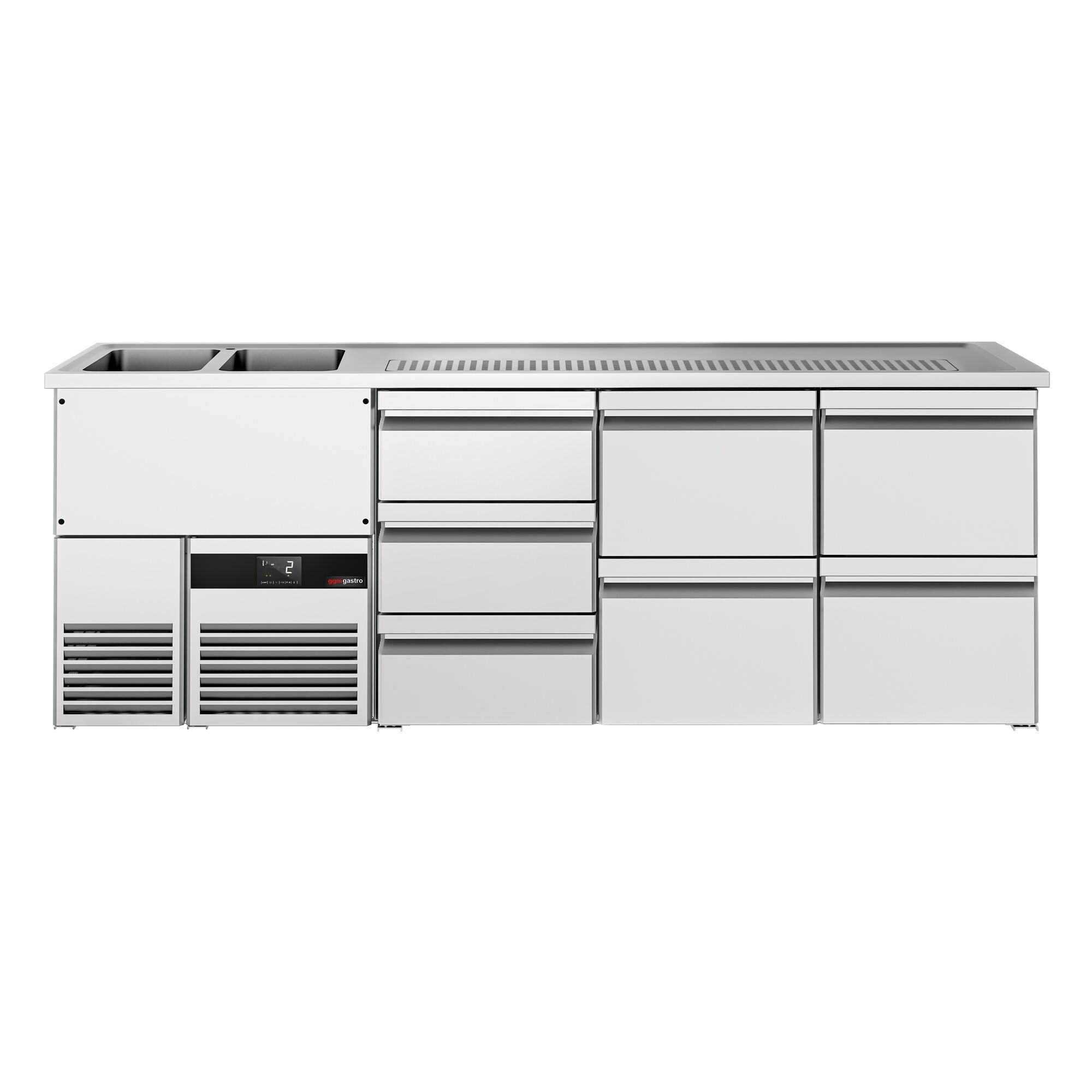 Beer counter premıum - 2500x700mm - 7 drawers