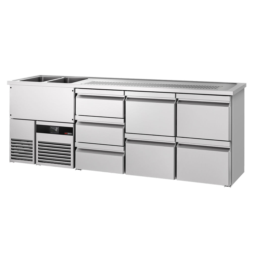 Beer counter premıum - 2500x700mm - 7 drawers