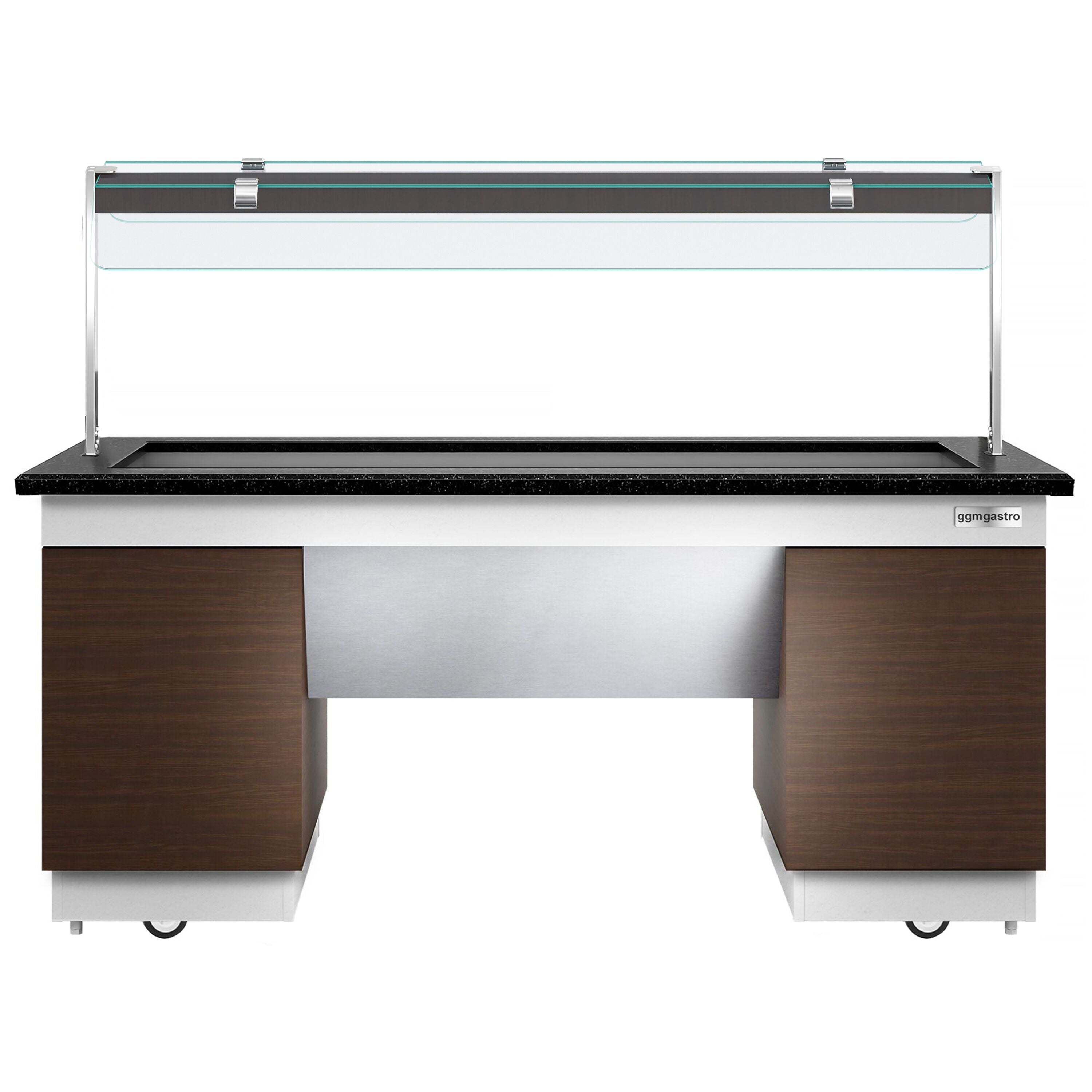 Hot Open Buffet counter dublin - 2000mm- Benmarili & Wheel - 5x Gn for 1/1