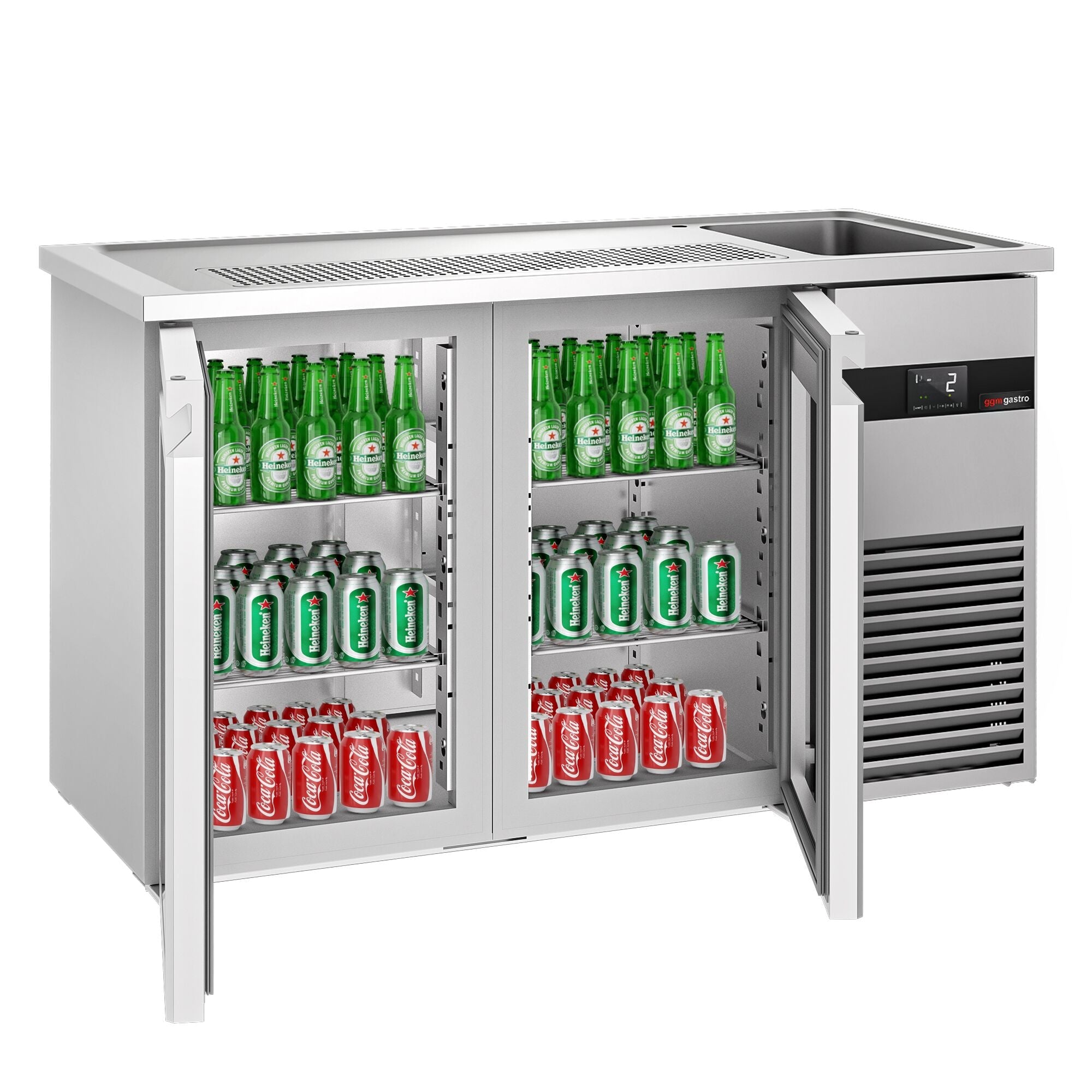 Beer counter premıum - 1550x700mm - 2 glass doors