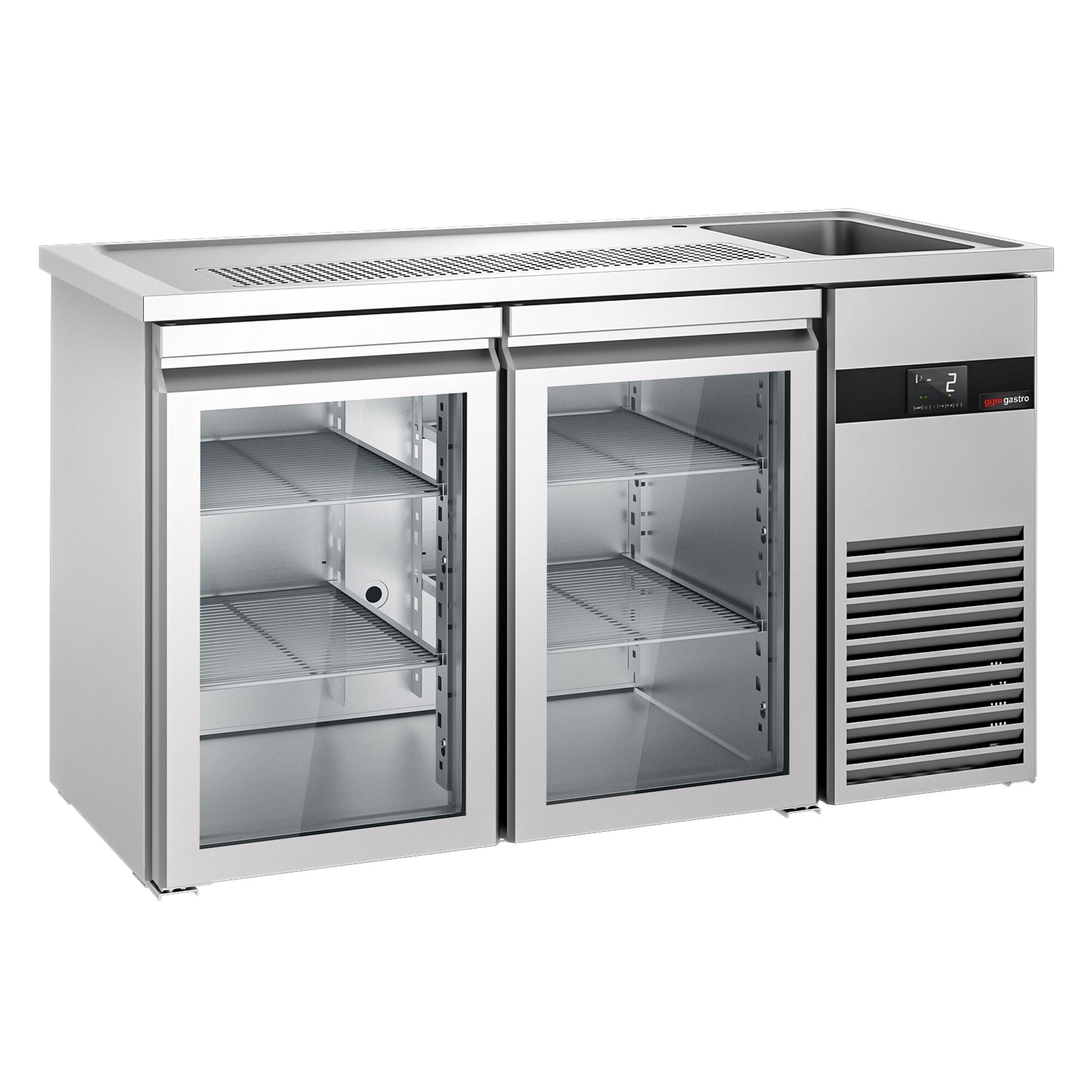 Beer counter premıum - 1550x700mm - 2 glass doors
