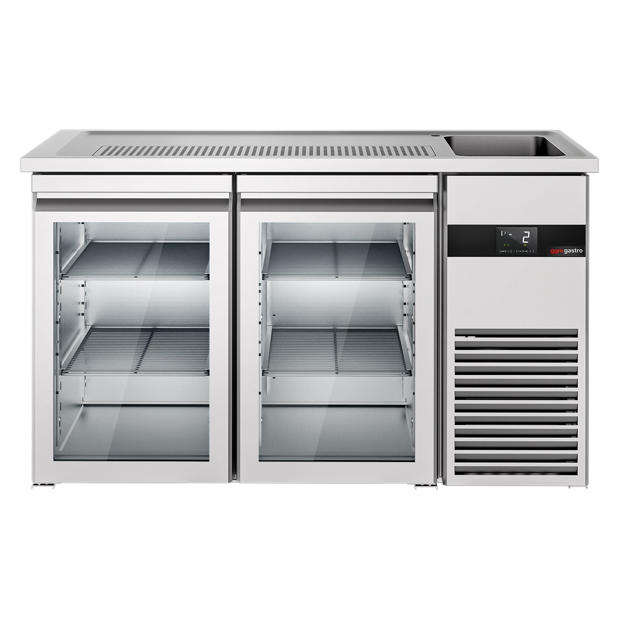 Beer counter premıum - 1550x700mm - 2 glass doors