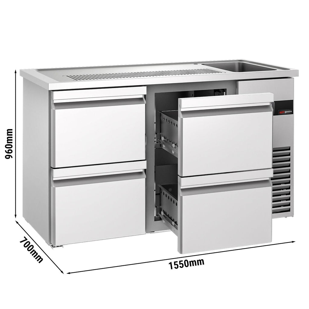 Beer counter premıum - 1550x700mm- 4 drawer