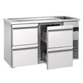 Beer counter premıum - 1550x700mm- 4 drawer