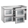 Beer counter premıum - 1550x700mm - 4 glass drawer
