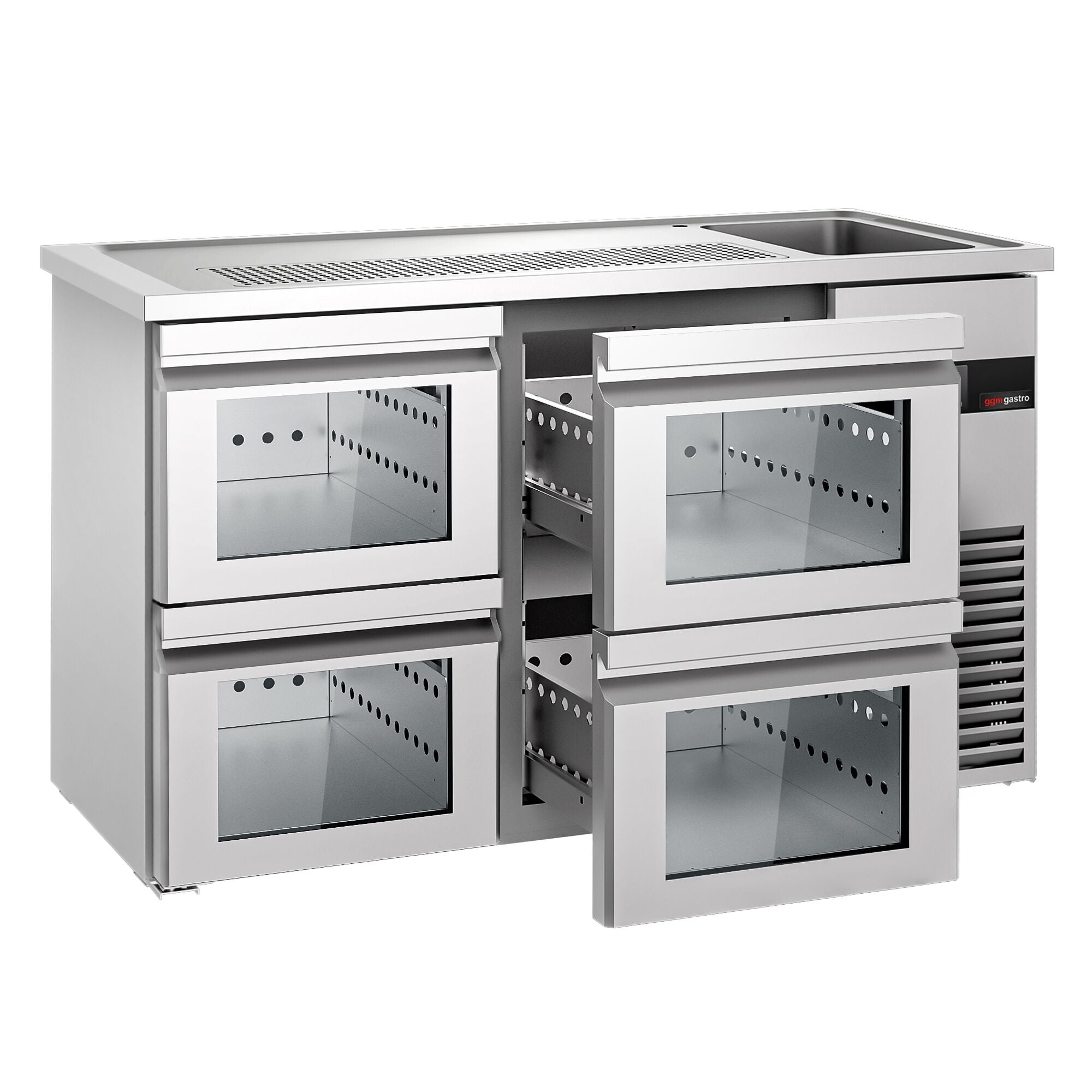 Beer counter premıum - 1550x700mm - 4 glass drawer