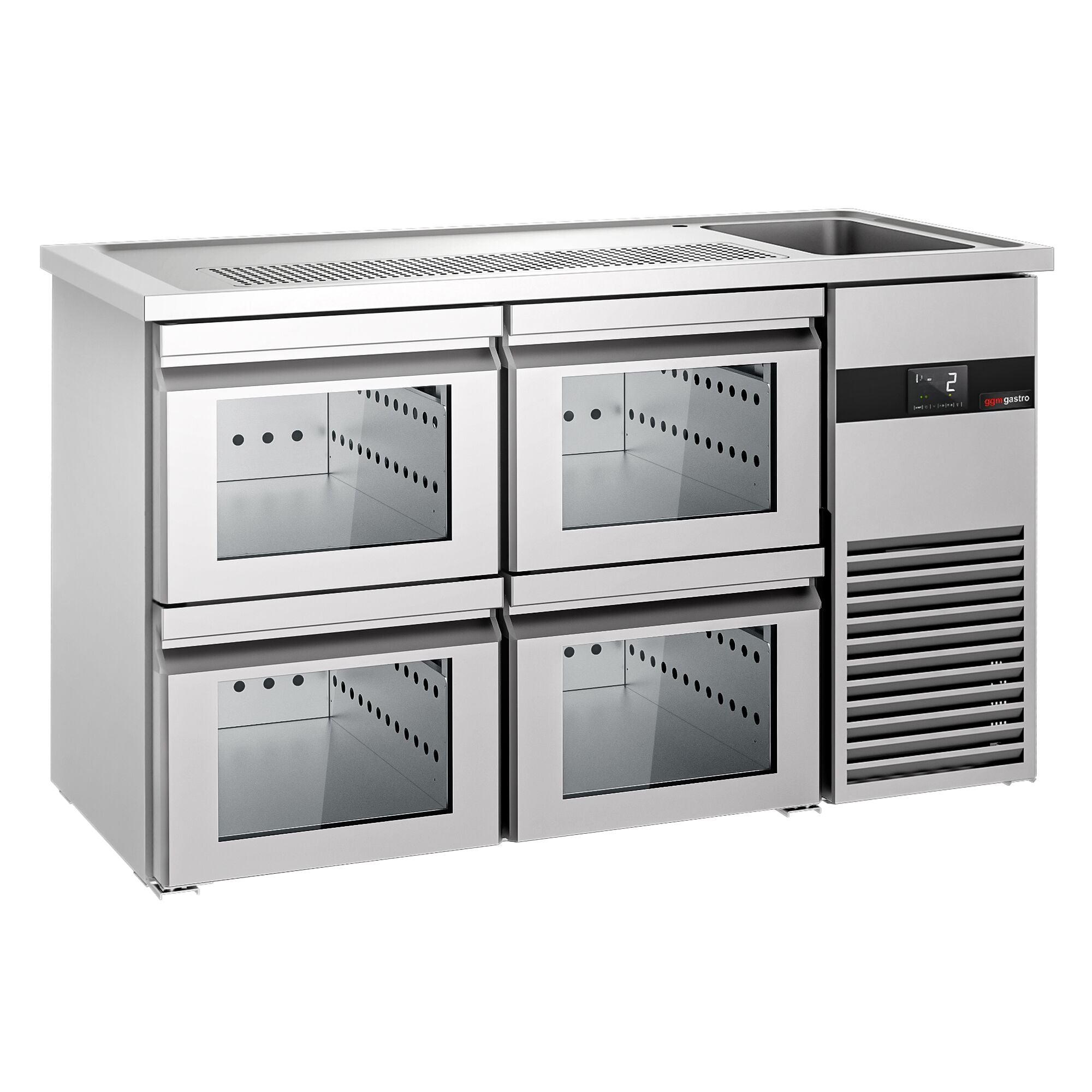 Beer counter premıum - 1550x700mm - 4 glass drawer