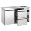 Beer counter premium - 1550x700mm - 1 door and 2 drawers