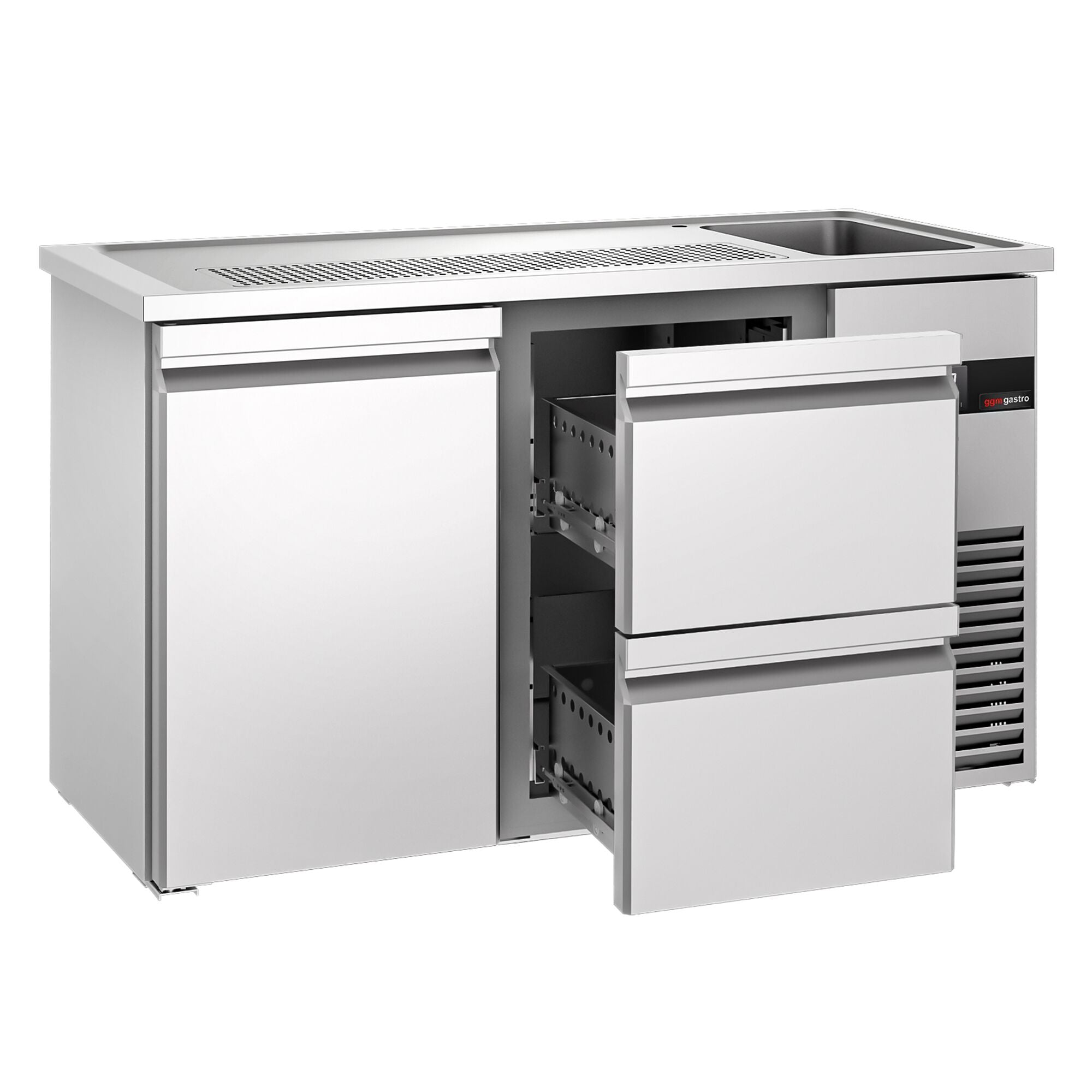 Beer counter premium - 1550x700mm - 1 door and 2 drawers