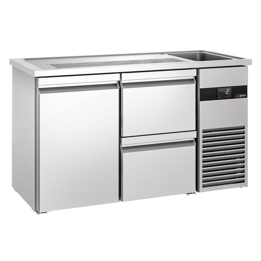 Beer counter premium - 1550x700mm - 1 door and 2 drawers