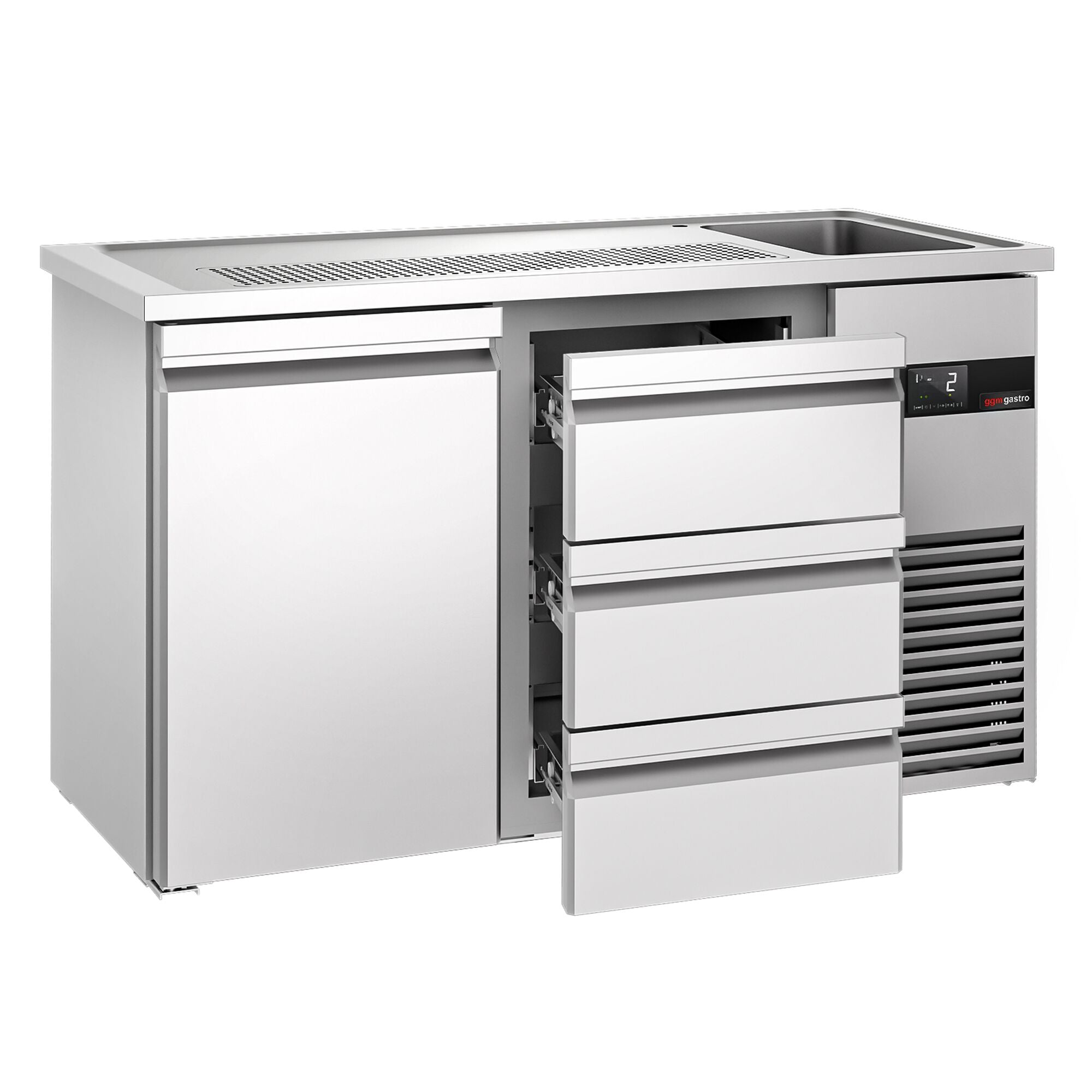 Beer counter premıum - 1550x700mm- 1 door and 3 drawers