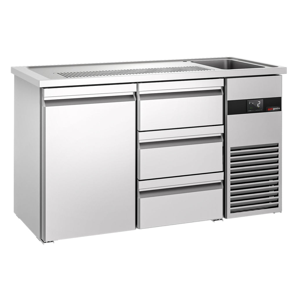 Beer counter premıum - 1550x700mm- 1 door and 3 drawers