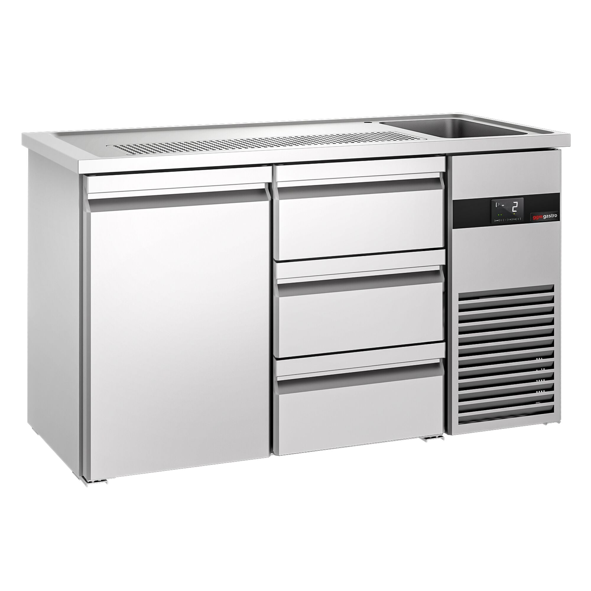Beer counter premıum - 1550x700mm- 1 door and 3 drawers