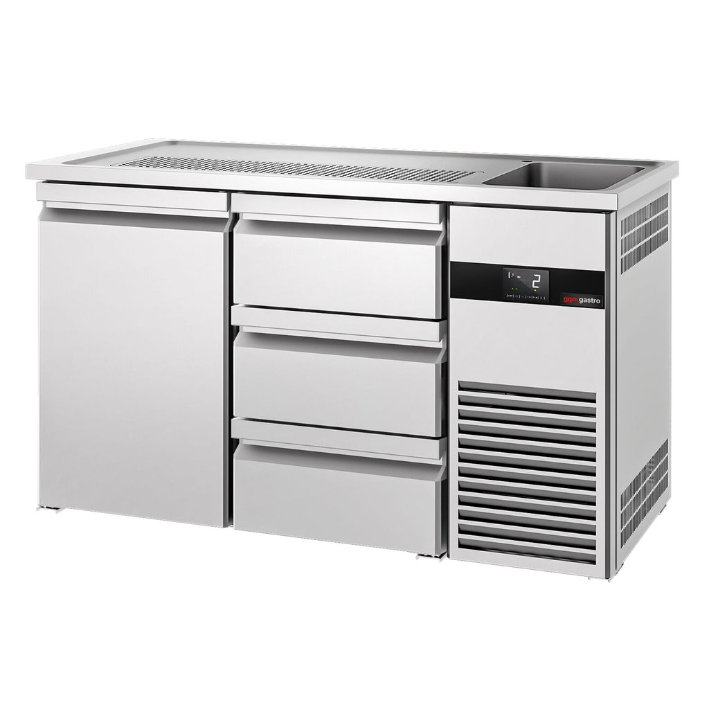 Beer counter premıum - 1550x700mm- 1 door and 3 drawers