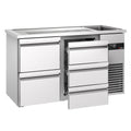 Beer counter premıum - 1550x700mm- 5 drawers