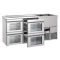 Beer counter premıum - 1950x700mm - 4 glass drawer