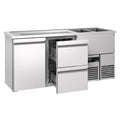 Beer counter premıum - 1950x700mm- 1 door and 2 drawers