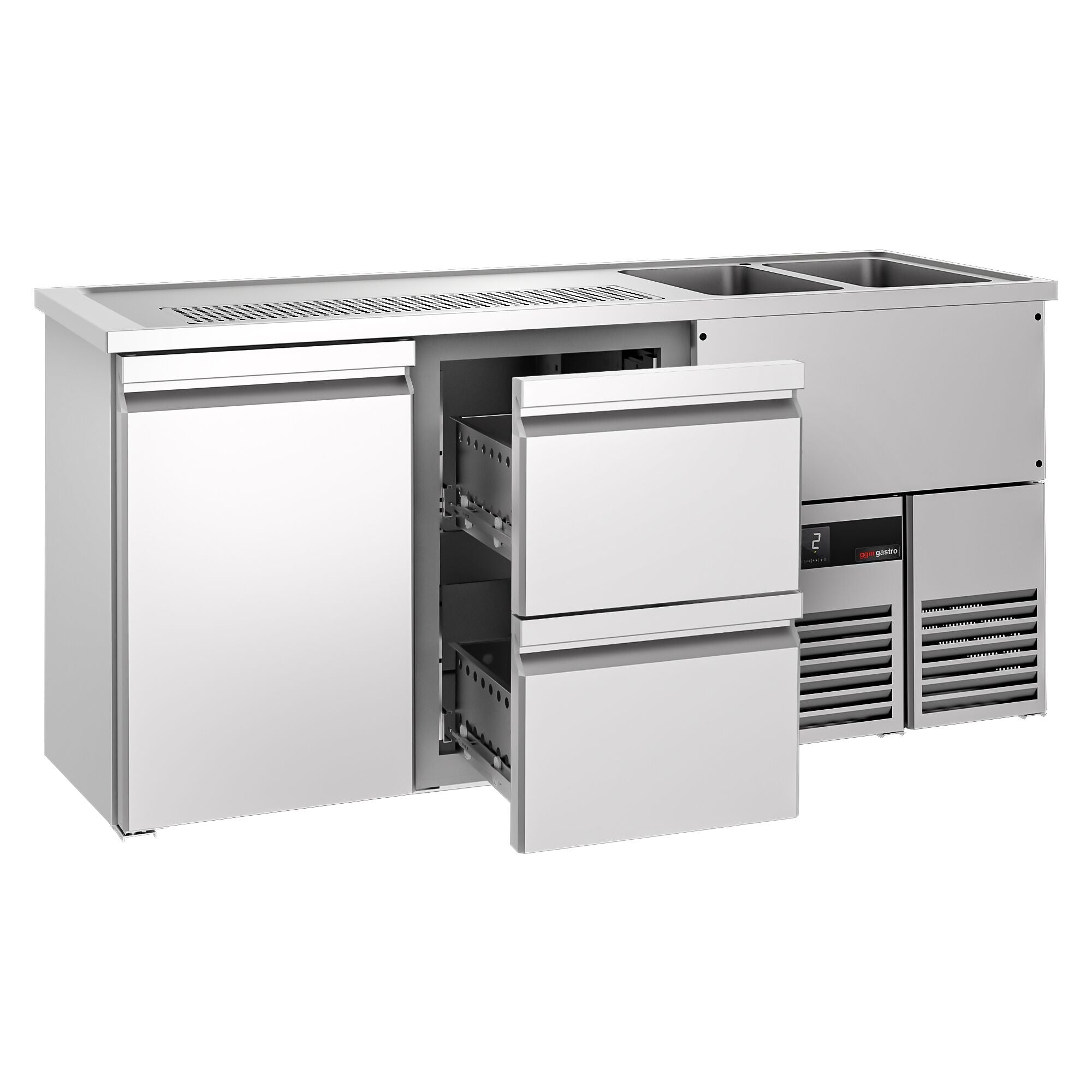 Beer counter premıum - 1950x700mm- 1 door and 2 drawers