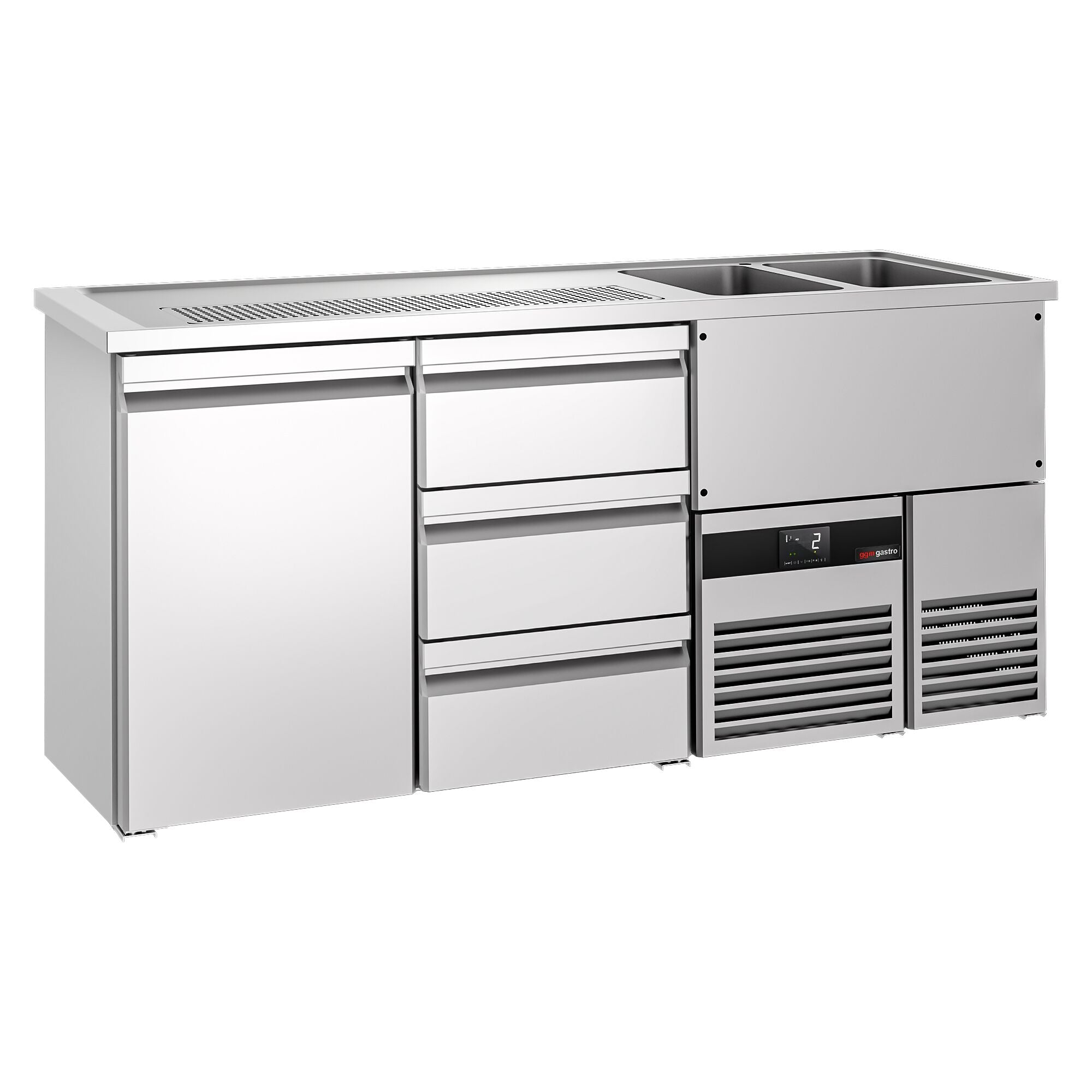 Beer counter premıum - 1950x700mm - 1 door and 3 drawers
