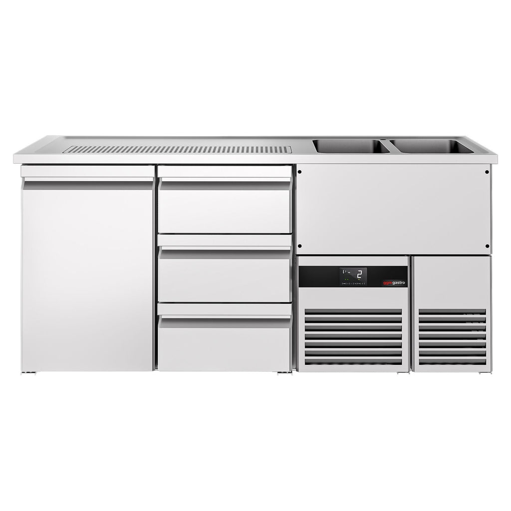 Beer counter premıum - 1950x700mm - 1 door and 3 drawers