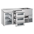 Beer counter premıum - 1950x700mm- 1cam door & 3 glass drawer