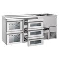 Beer counter premıum - 1950x700mm- 5 glass drawer