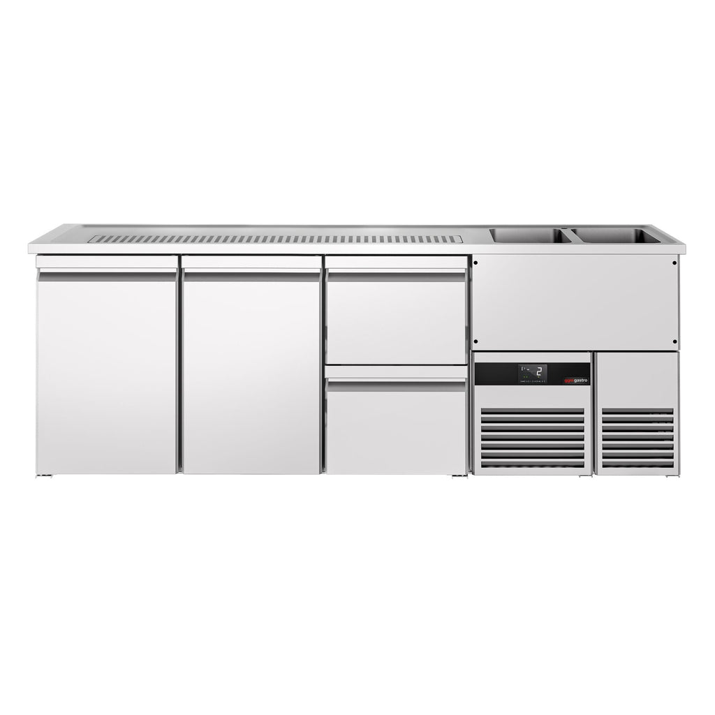 Beer counter premium - 2500x700mm - 2 doors and 2 drawers