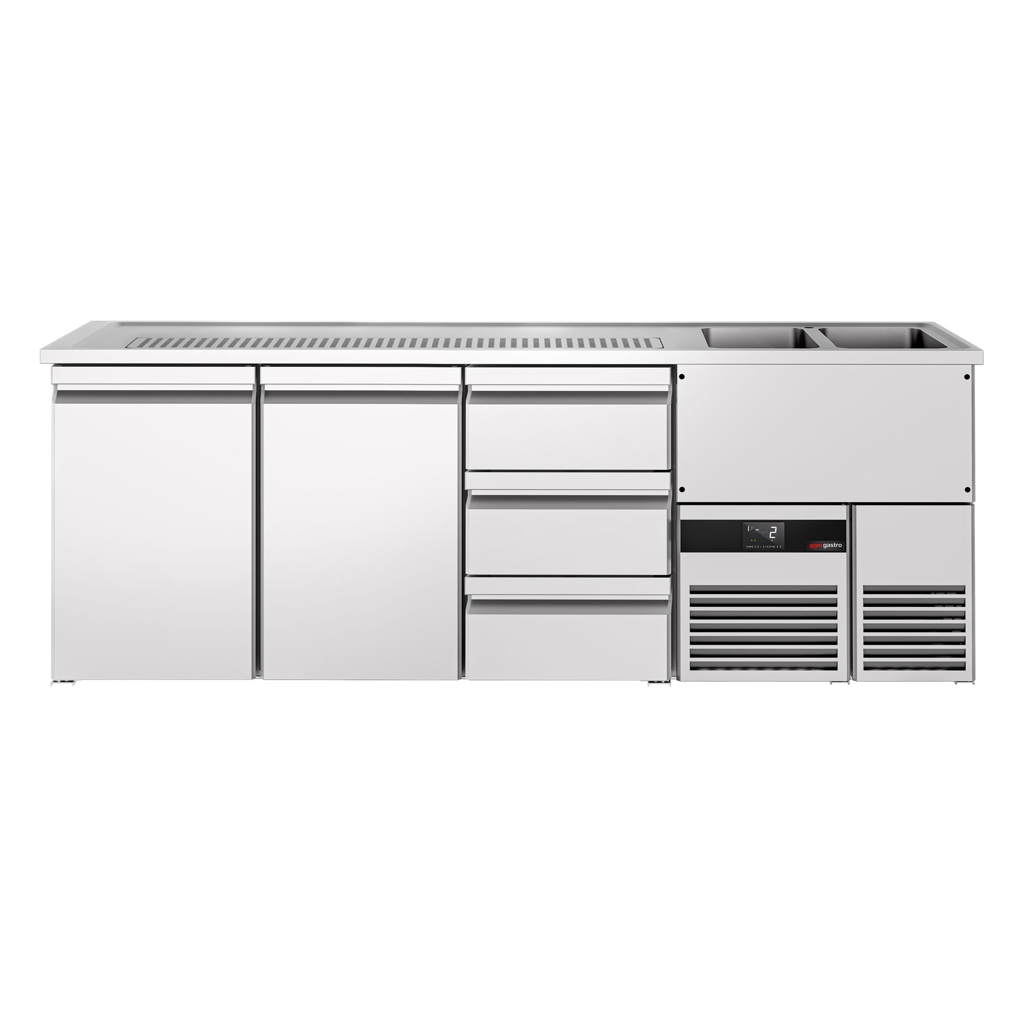 Beer counter premıum - 2500x700mm - 2 doors and 3 drawers