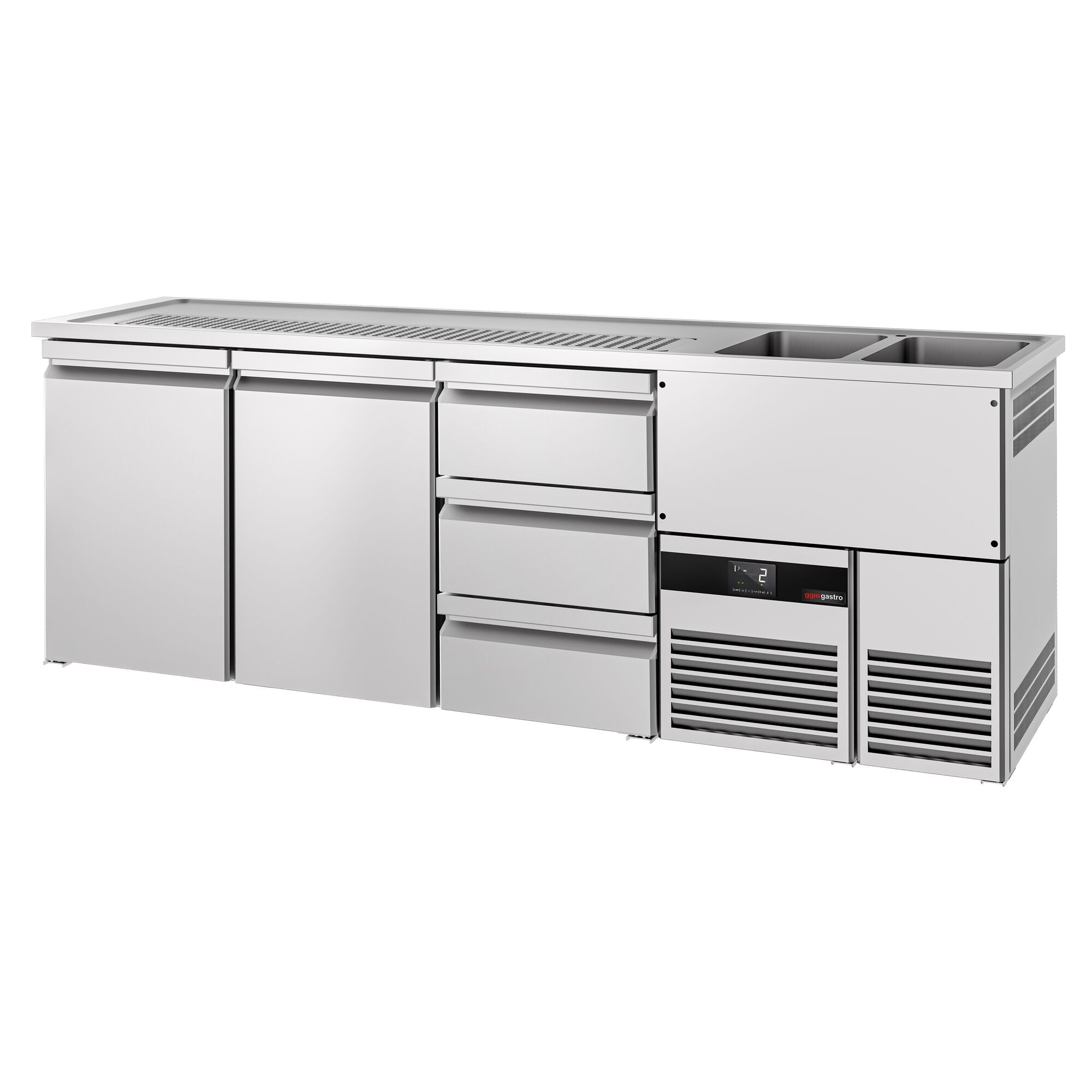 Beer counter premıum - 2500x700mm - 2 doors and 3 drawers